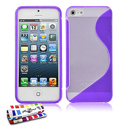 Muzzano Coque ""S Hybrid"" APPLE IPHONE 5S / IPHONE SE Violet Coque Souple Ultra-Slim ""Le S"" Hybrid Violet pour APPLE IPHONE 5S / IPHONE SE