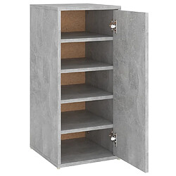 vidaXL Armoire à chaussures Gris béton 32x35x70 cm Bois d’ingénierie