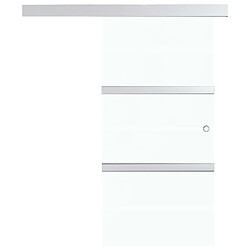 Avis vidaXL Porte coulissante butées souples Verre ESG aluminium 76x205 cm