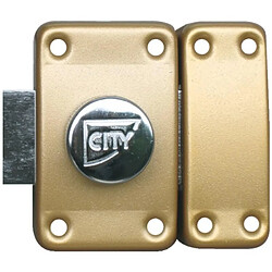 Verrou de sûreté à bouton City 25 varié cylindre de 40 mm coloris bronze