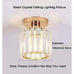 Universal Lampe petite lumière de plafond en cristal panneau d'ombrage lustre moderne LED pendentif pince pas cher