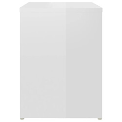 Acheter vidaXL Tables de chevet 2pcs blanc brillant 40x30x40cm bois ingénierie