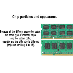 Wewoo Mémoire vive RAM Module DDR3 1600 4G double face 16 pièces de 256 particules pour ordinateur portable pas cher