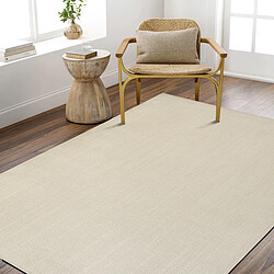 Thedecofactory JUTA ASPECT LIGNES - Tapis aspect jute à motif lignes naturel 120x160 pas cher