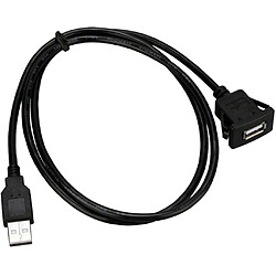 1 Mètre USB 2.0 Mâle Vers Femelle USB Câble D'extension Encastré Pour Tableau De Bord De Voiture