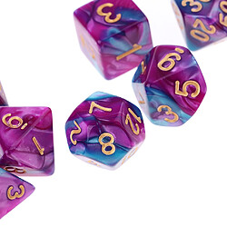 Dés polyédriques Dés multicolores Dice Dix Ten pas cher