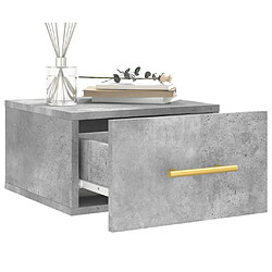 Acheter Maison Chic Table de chevet murale - Table de Nuit gris béton 35x35x20 cm