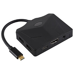 Wewoo HUB V178B USB-C / Type-C vers USB 3.0 x 3 + USB-C / Type-C + HDMI + Port audio + Lecteur de carte SD / TF Adaptateur HUB multifonction