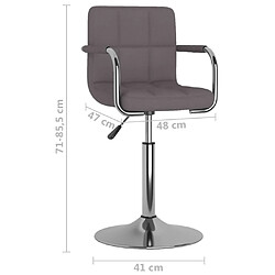 vidaXL Tabouret de bar Taupe Tissu pas cher