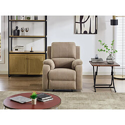 Vente-Unique Fauteuil relax en microfibre taupe BRODY 