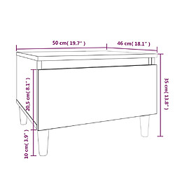 vidaXL Tables d'appoint 2 pcs Noir 50x46x35 cm Bois d'ingénierie pas cher