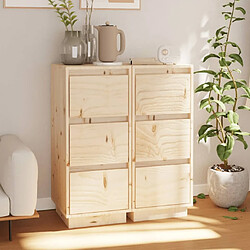 Maison Chic Ensemble de 2 Buffets,commode,console pour rangement 32x34x75 cm Bois massif de pin -MN32171