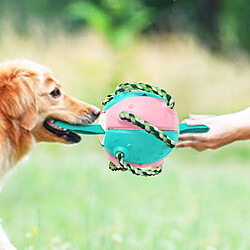 Jouets pour chiens d’entraînement en plein air Jouet de résistance à la morsure de football -bleu + rose