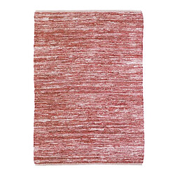 Thedecofactory SKIN - Tapis en cuir tressé rose poudré 120x170