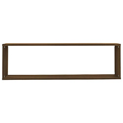 vidaXL Étagères murales cube 2 pcs Chêne marron 100x15x30 cm Bois pas cher