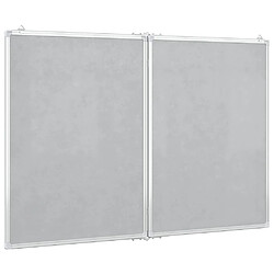 Avis vidaXL Tableau blanc magnétique pliable 120x100x1,7 cm aluminium