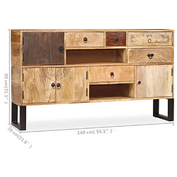 vidaXL Buffet Bois de manguier solide 140x30x80 cm pas cher