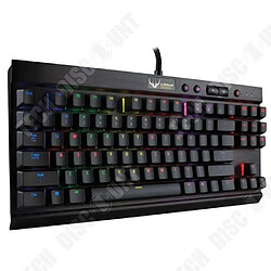 Tech Discount TD® Clavier Mécanique Compact Gaming K65 RGB QWERTY Haut Rendement rétroéclairage Lumineux LED / Multifonctionnel / Noir 