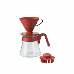 Carafe Filtrante Hario V60 Blanc Rouge verre 100 ml 