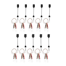 lampadaire lumière lampadaires modèle extérieur 12V 10pcs modèle de train de chemin de fer feux de signalisation de rue feux de signalisation 1: 87 HO échelle LED pour la disposition du paysage