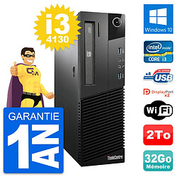 PC Lenovo ThinkCentre M93p SFF Intel i3-4130 RAM 32Go Disque 2To Windows 10 Wifi · Occasion 