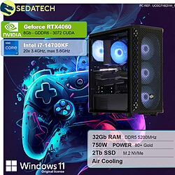 Sedatech PC Gamer • Intel i7-14700KF • RTX4060 • 32Go DDR5 • 2To SSD M.2 • Windows 11