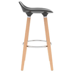 Avis vidaXL Chaises de bar lot de 2 gris