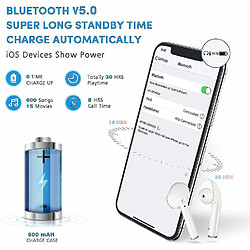 Acheter Universal Casque Bluetooth sans fil TWS I12, flip et auto-jumelage avec écran tactile stéréo,.