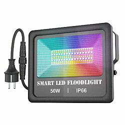 Justgreenbox 100-240V 50W BT Connected Connection LED Flood Light IP66 Lampe de tache de résistance à l'eau - T6112211962955