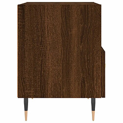 Maison Chic Table de chevet,Table de nuit,Table d'appoint pour salon chêne marron 40x35x47,5 cm bois d’ingénierie -MN60232 pas cher