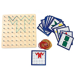 Totalcadeau Planche à clous et élastique reproduction de modèles jeu montessori