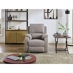 Vente-Unique Fauteuil relax en microfibre gris clair BRODY