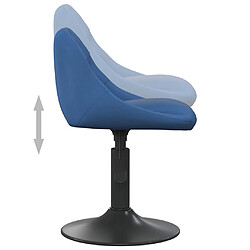 vidaXL Chaise de salle à manger Bleu Velours pas cher