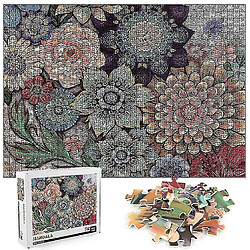 Universal 1000 pièces mandala fleur puzzle bricolage puzzle jouets assemblage image déco 