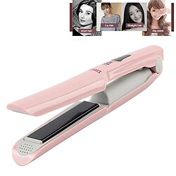 Wewoo Mini redresseur de cheveux rechargeable sans fil USB Bigoudi double attelle pour cheveux (rose) 