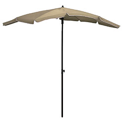 vidaXL Parasol de jardin avec mât 200x130 cm taupe 