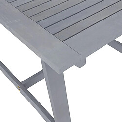 Avis vidaXL Table à dîner de jardin Gris 88x88x74 cm Bois d'acacia massif