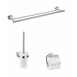 Hansgrohe (HB7HL) 41727000 Logis Set d'accessoires de salle de bain universels 3 pièces Chromé Argenté