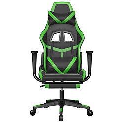 Avis Maison Chic Chaise de jeu, Chaise gaming avec repose-pied, Fauteuil gamer,Chaise de Bureau Noir et vert Similicuir -GKD16854