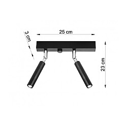 Acheter Luminaire Center Spot Eyetech Acier Noir 2 ampoules 20cm