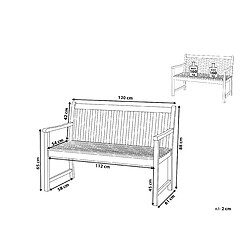 Avis Beliani Banc Bois d'acacia certifié 120 cm Bois clair VIVARA