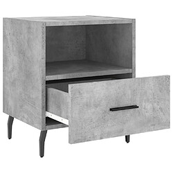 Maison Chic Lot de 2 Tables de chevet - Tables de Nuit gris béton 40x35x47,5cm bois d’ingénierie pas cher