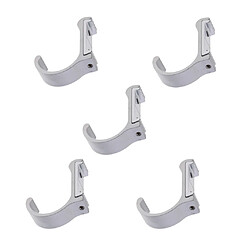 5x Crochets Rangement En Aluminium Vêtements Chapeau Serviette Cintres Hook Hanger