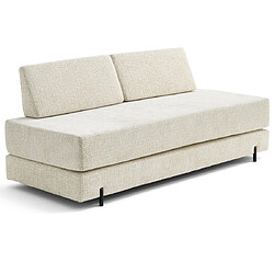 Bestmobilier Brescia - banquette 3 places convertible en tissu velours relief