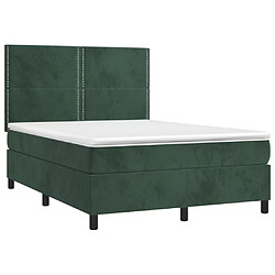 Avis Sommier à lattes,Cadre à lattes de lit pour Adulte matelas et LED Vert foncé 140x190 cm -MN96186