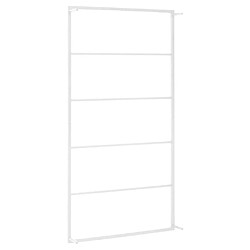 Avis vidaXL Porte-serviette Blanc 60x10x116 cm Acier