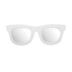 Totalcadeau Lunettes miroir et ou cadre-photo lunettes de soleil blanc