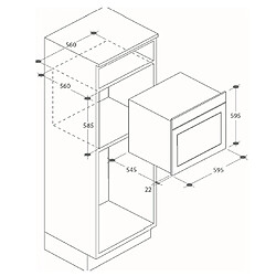 CANDY FCS100N - Four électrique encastrable - Convection naturelle - 71L -Email lisse - A - Noir