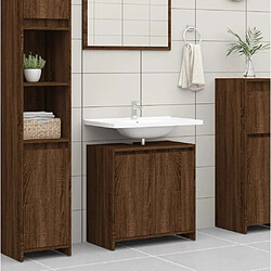 vidaXL Armoire de bain Chêne marron 60x33x61 cm Bois d'ingénierie