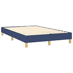 Acheter vidaXL Sommier à lattes de lit avec matelas LED Bleu 120x200 cm Tissu